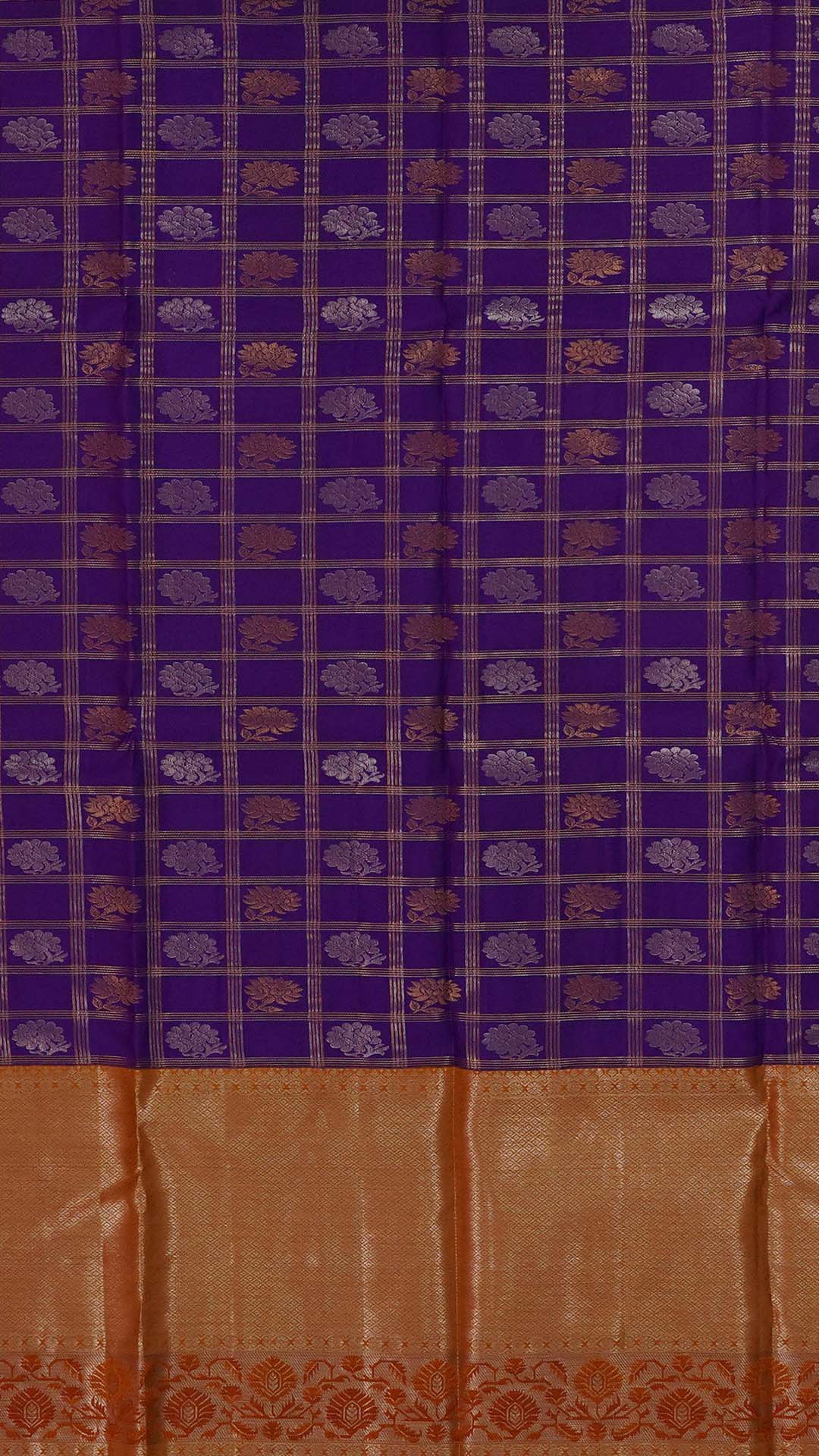 Violet Pattu Pavada Set / Half Saree Set