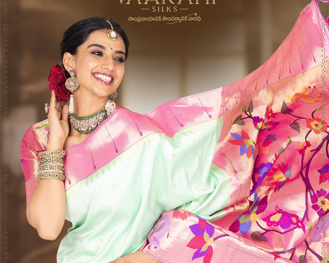 Paithani Sarees: A Royal Legacy Woven in Gold & Silk | Vaarahi Silks