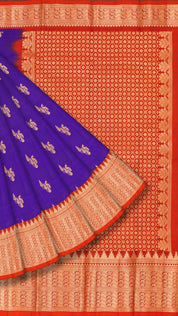 Dark Violet Kanchipuram Saree