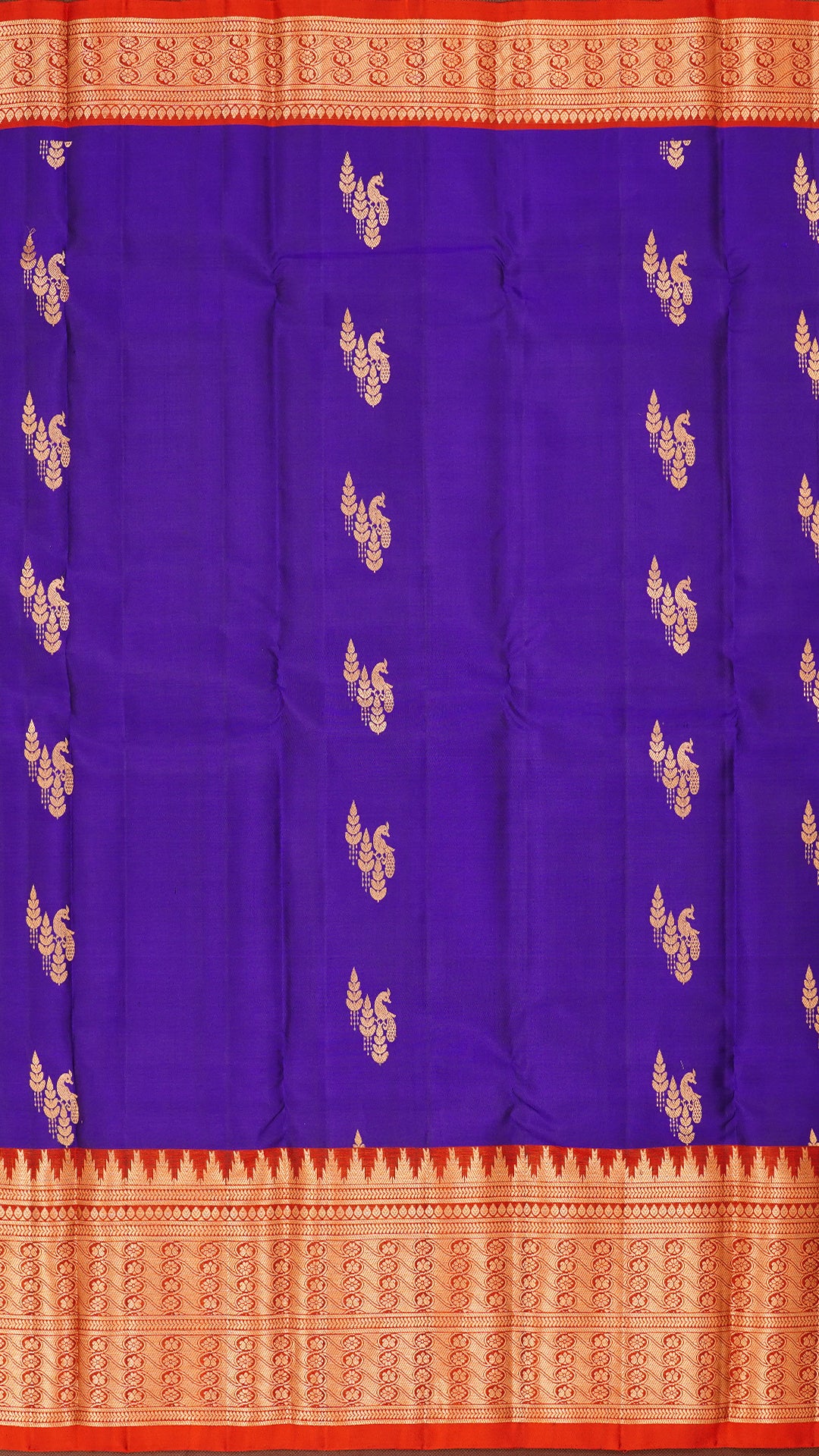 Dark Violet Kanchipuram Saree