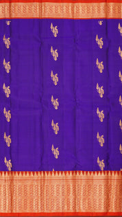 Dark Violet Kanchipuram Saree
