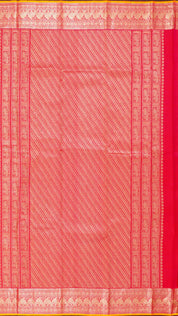 Reddish Pink Kanchipuram Saree with Butta Weave