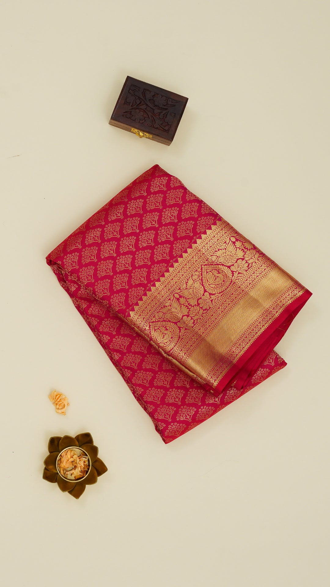 Red Kanchi Pattu Saree