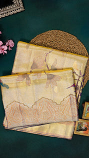 Gold Tissue Kanchipattu Silk Saree with Zari