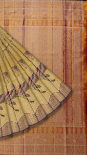 Gold Tissue Kanchipattu Silk Saree with Zari