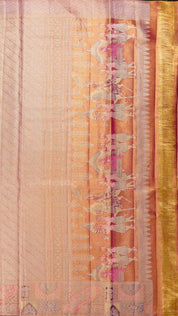 Multicolour Kanchipattu Silk Saree with Zari