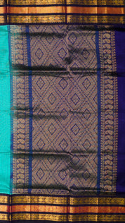 Traditional Kuppadam Silk Saree with Small Checks