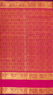 Lilac Kanchi Twill Pattu Silk Saree with Zari