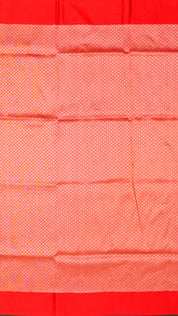 Red Banarasi Silk Saree with Gold Zari & Brocade