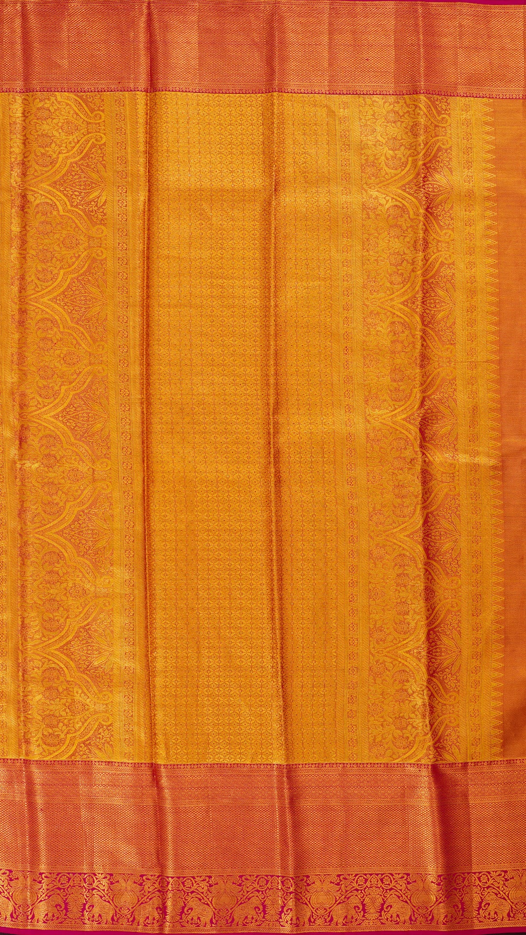 Onion Pink Kanchipuram Saree with Dark Pink Contrast
