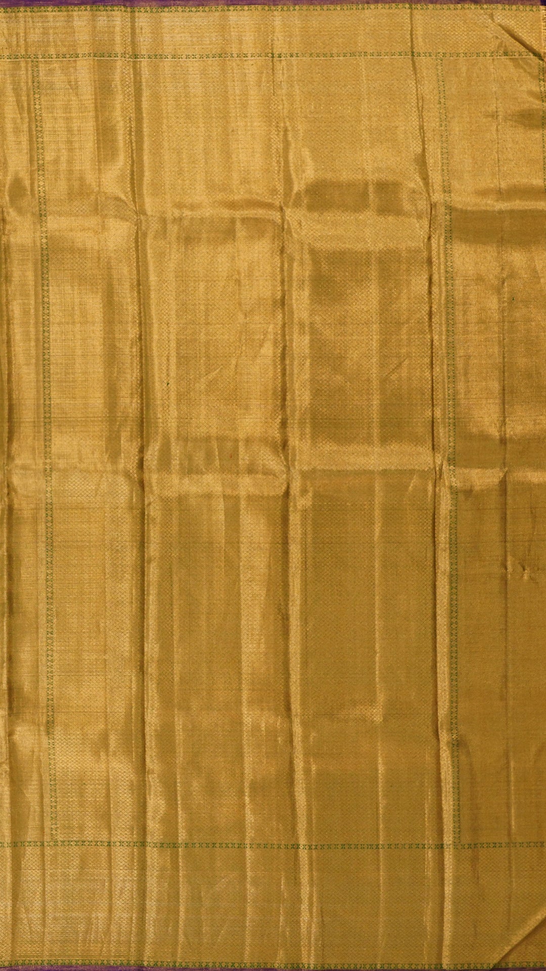 Traditional Gold Kanchipuram Saree with Green Brocade Pallu