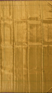 Traditional Gold Kanchipuram Saree with Green Brocade Pallu