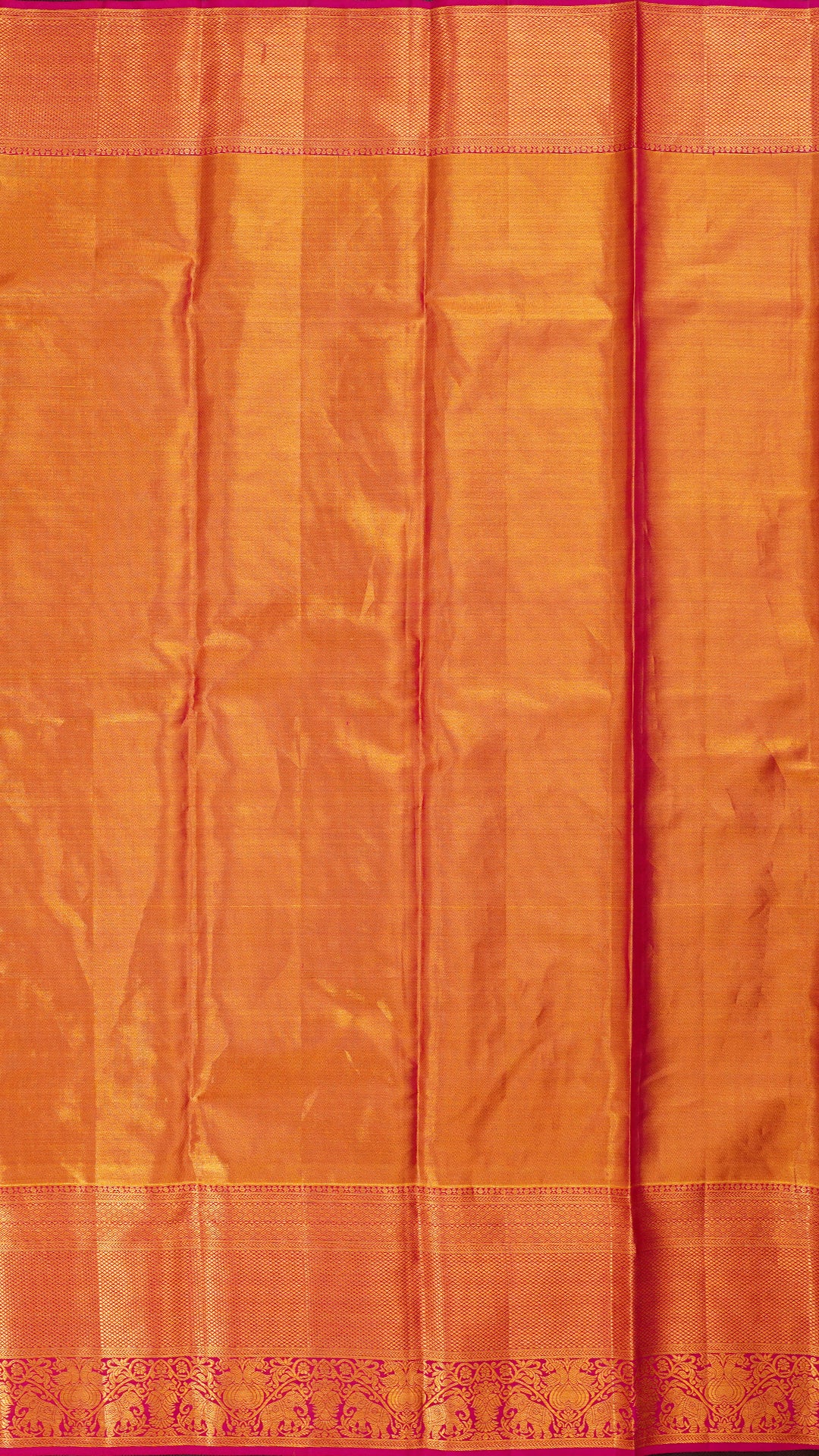 Onion Pink Kanchipuram Saree with Dark Pink Contrast