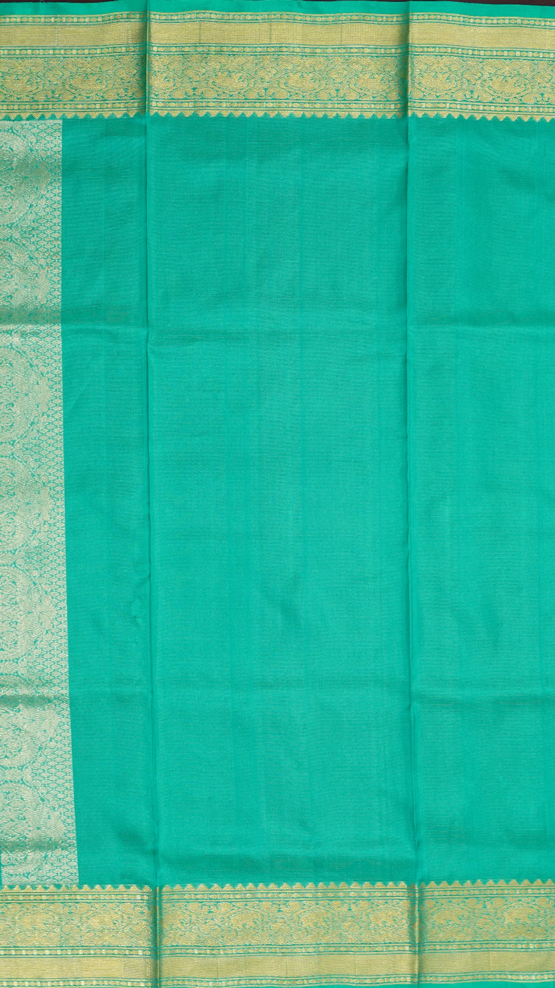 Rama Green Uppada Silk Saree with Gold Designer Buttas