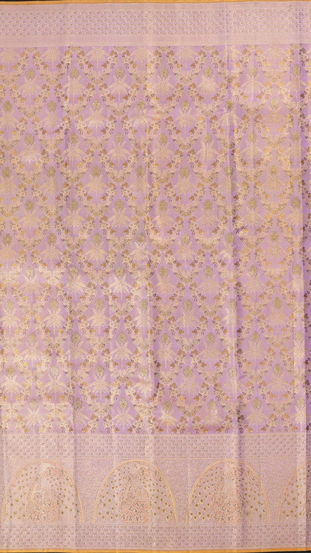 Lavender Kanchi Silk Saree with Designer Self Border