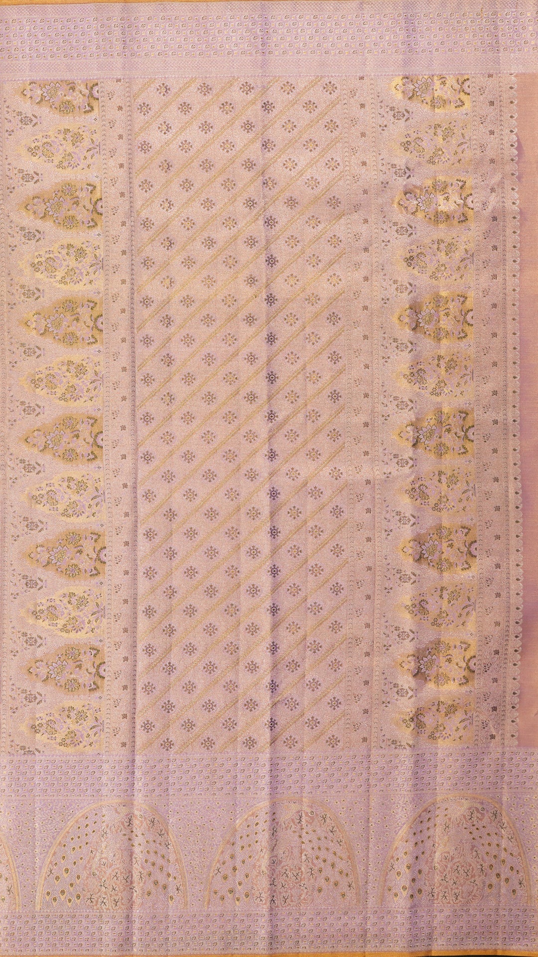 Lavender Kanchi Silk Saree with Designer Self Border