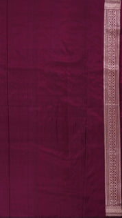 Coffee Brown Banaras Saree with Small Silver Zari Border