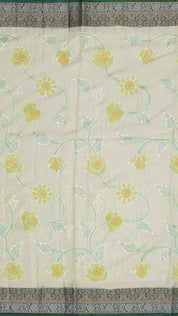 Pista Green Crepe Silk Saree – Bottle Green Contrast Border with Gold & Silver Zari | Vaarahi Silks