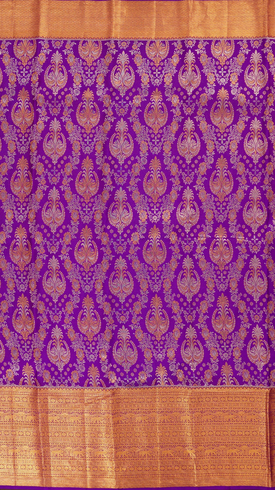 Purple Kanchipuram Saree with Self Weaving