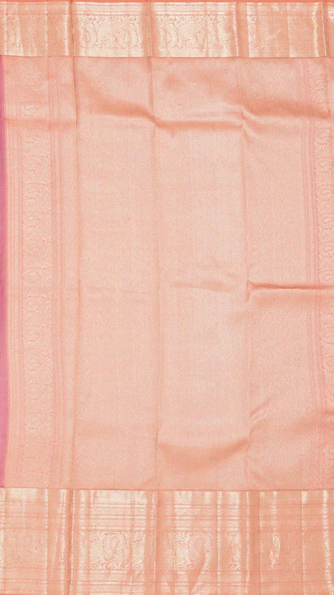 Magenta Kanchi Pattu Silk Saree with Large Gold Contrast Zari Border and Checks