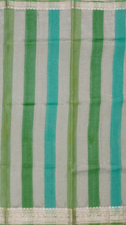 Multi-Colour Organza Tissu Saree with Zari