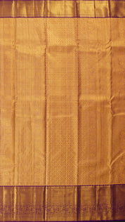 Off-White and Purple Kanchipuram Saree with Brocade Pallu