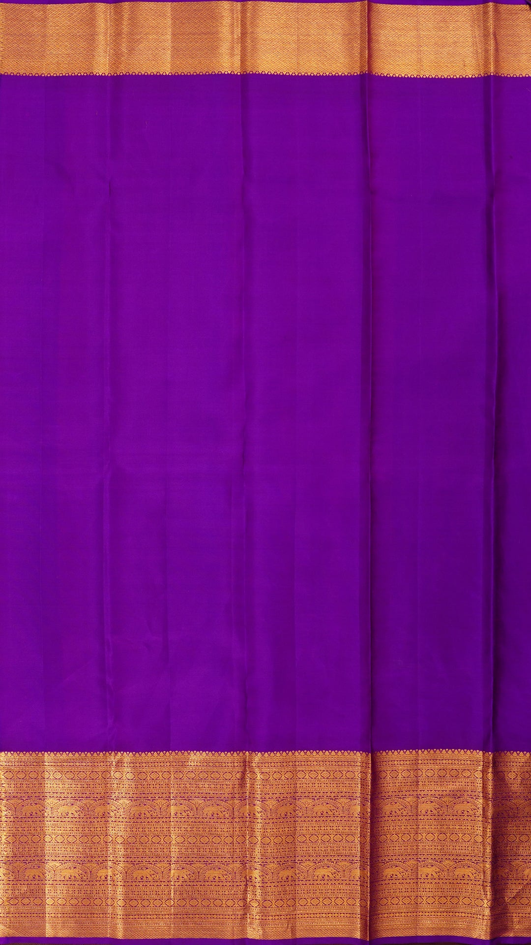 Purple Kanchipuram Saree with Self Weaving