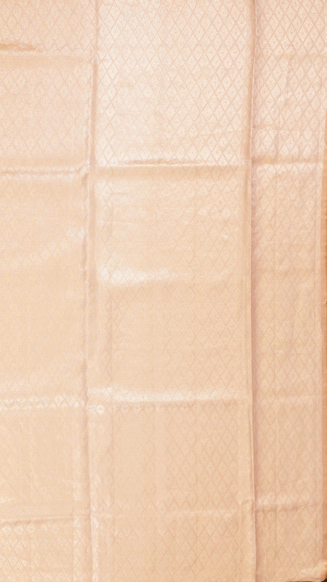 Light Peach Kanchipuram Saree with Temple Design