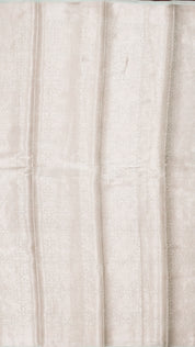Powder Blue Banaras Silk Saree with Silver Zari Brocade Border