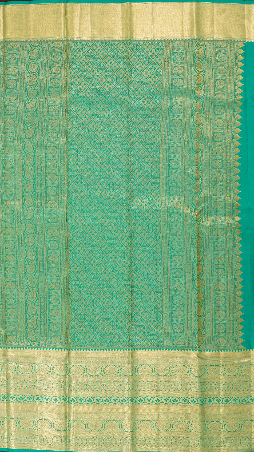 Orange Kanchipuram Saree with Silver Zari Work