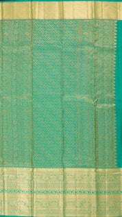 Orange Kanchipuram Saree with Silver Zari Work