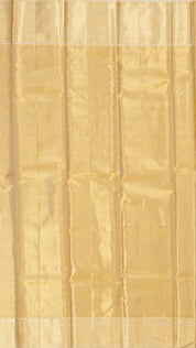 Gold Kanchipuram Saree with Silver & Gold Zari and Off-White Border