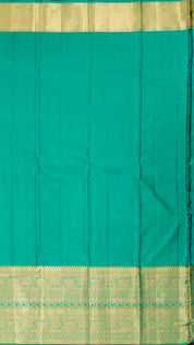 Orange Kanchipuram Saree with Silver Zari Work