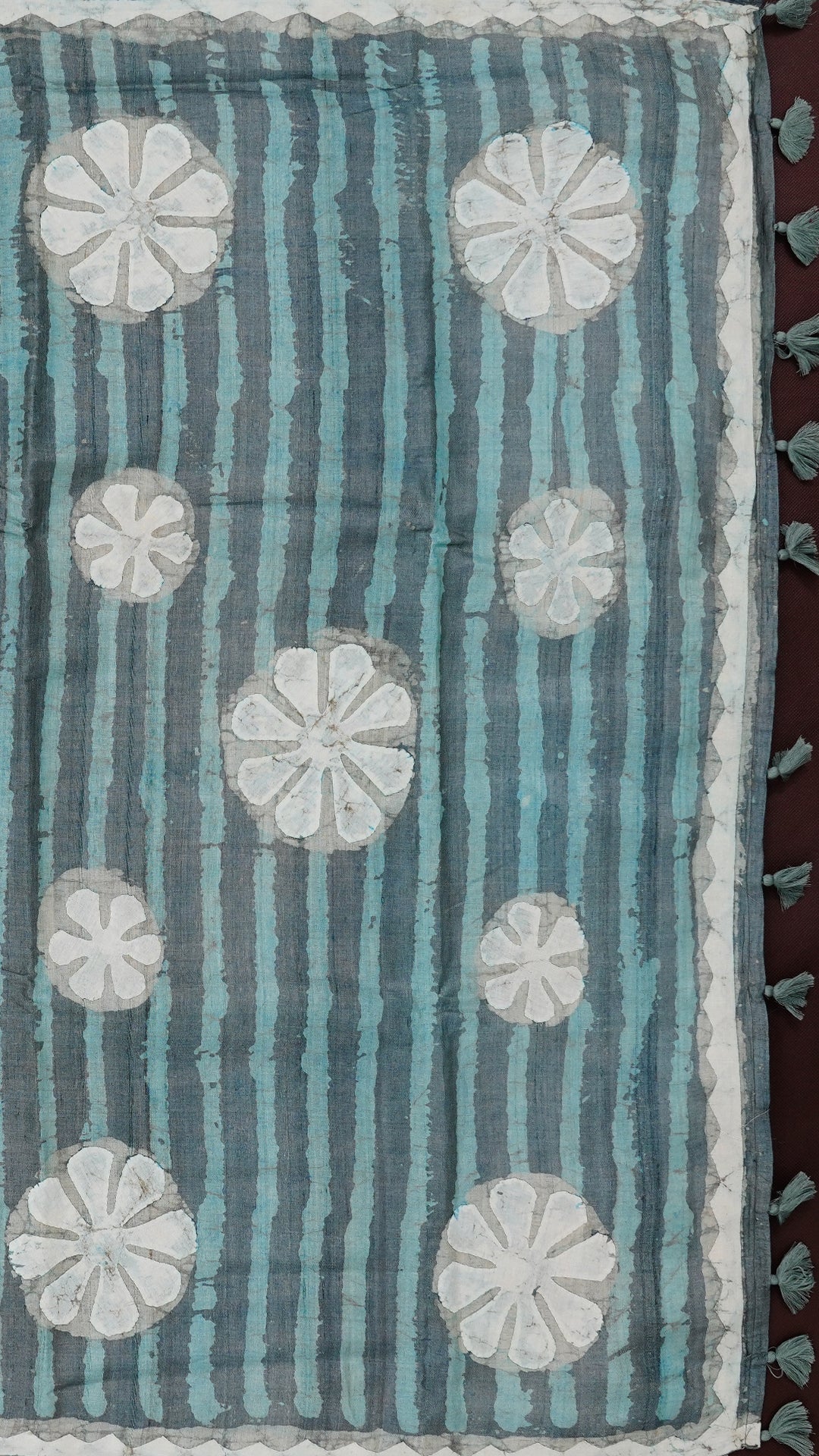 Dual Shade Tusser Saree with Abstract Prints