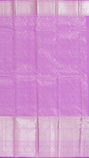 Lavender Kanchipuram Silk Saree with All Over Silver Zari Work
