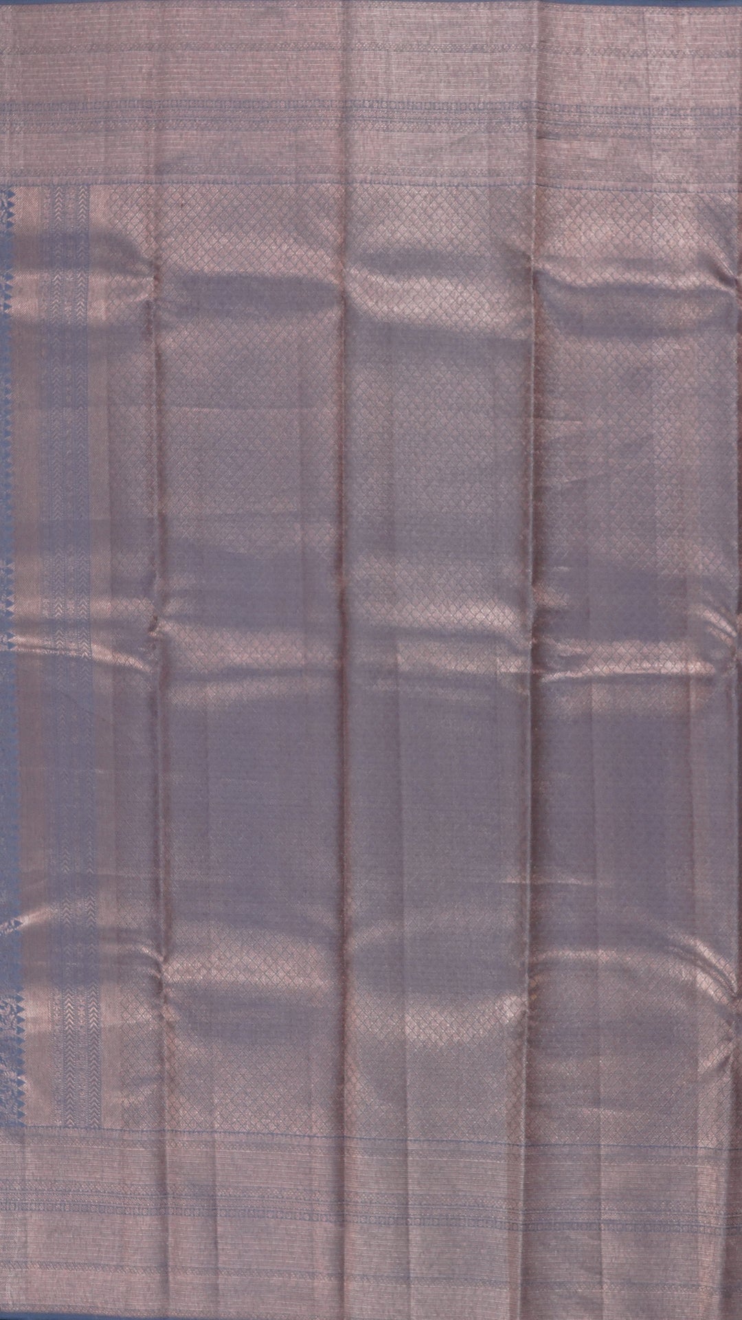 Minimal Grey Kanchi Pattu Saree with Elegant Plain kaddi Border