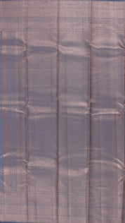 Minimal Grey Kanchi Pattu Saree with Elegant Plain kaddi Border