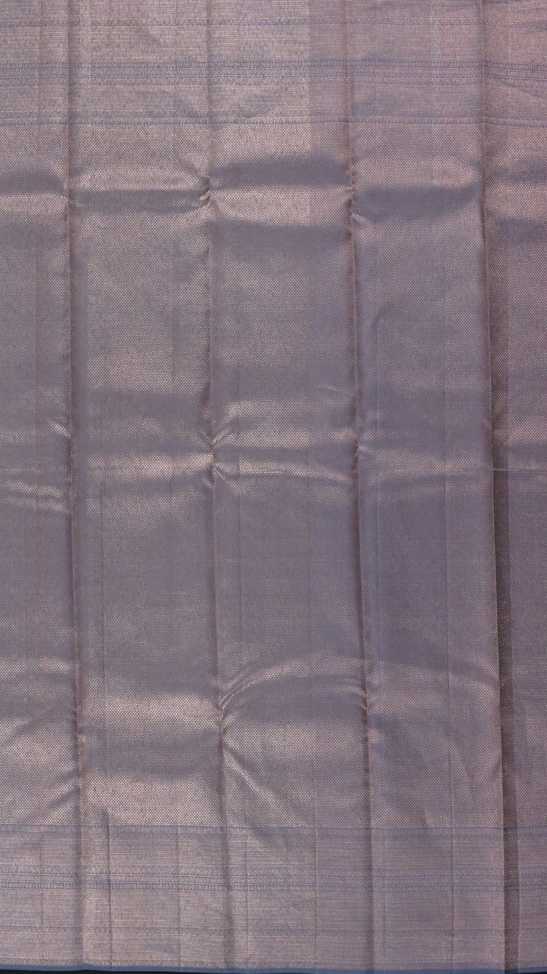 Minimal Grey Kanchi Pattu Saree with Elegant Plain kaddi Border