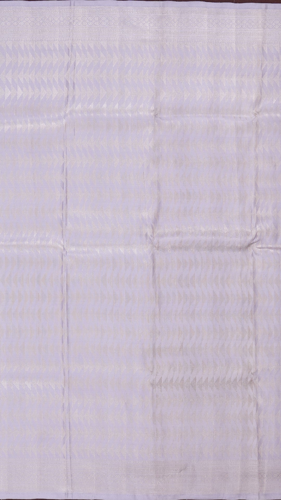 Lavender Grey Banaras Saree with Small Zari Border