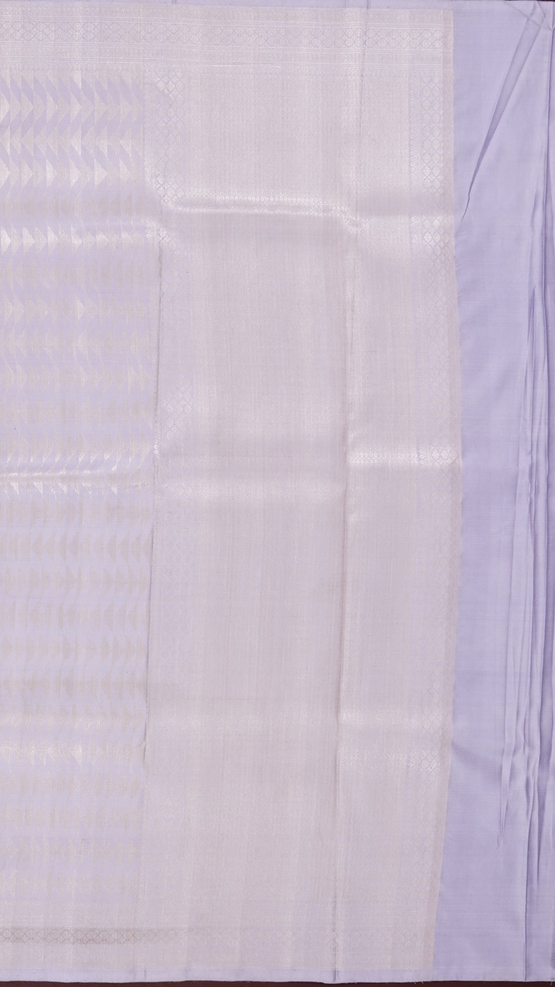 Lavender Grey Banaras Saree with Small Zari Border