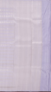 Lavender Grey Banaras Saree with Small Zari Border