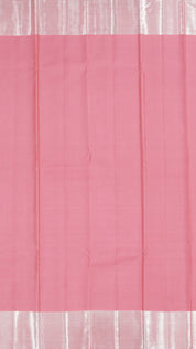 Light Peach Jute Saree with Floral Butta Work