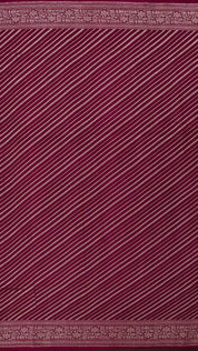 Maroon Georgette Saree with Silver Zari Border