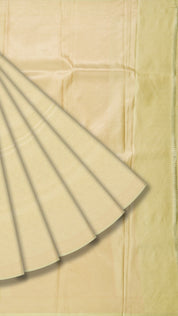 Pista Green Banaras Saree with Horizontal Stripes