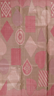 Multi-Colour Kanchipuram Saree with Geometric Pattern