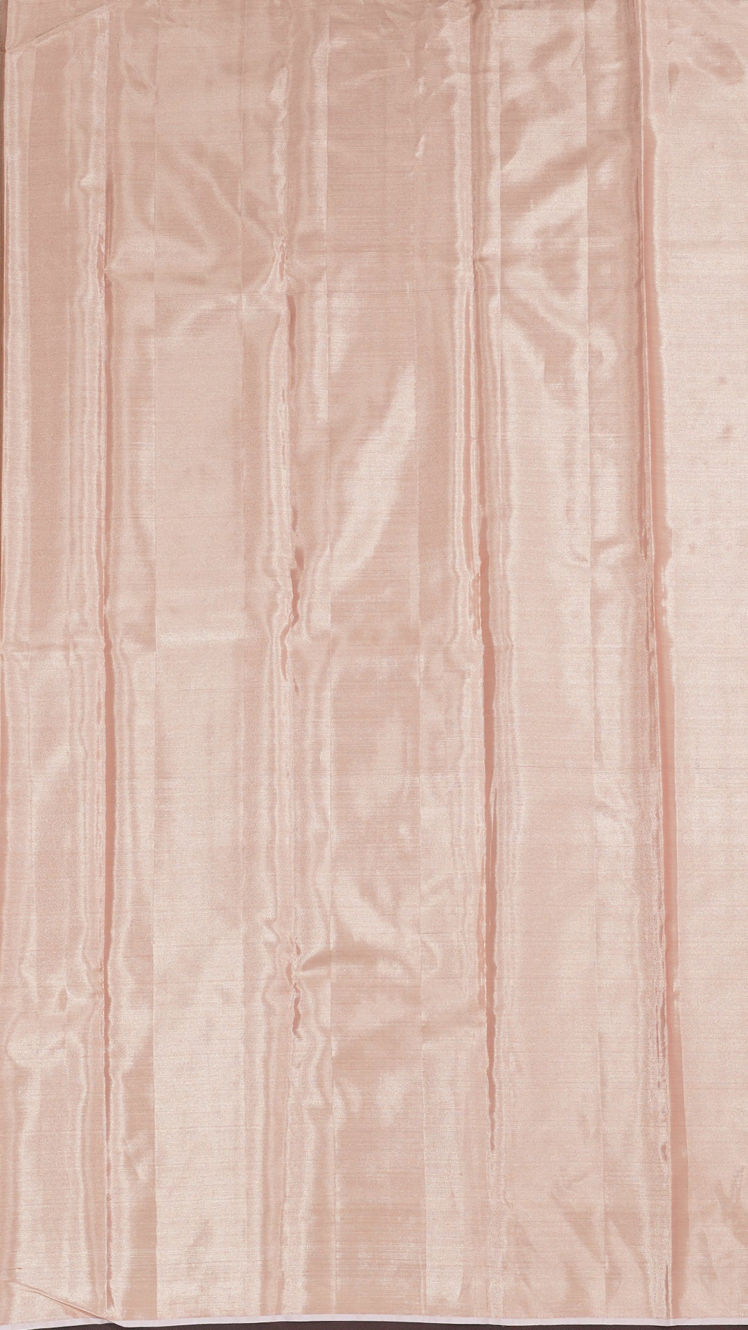 Peach Designer Kanchi Pattu Silk Saree with Geometrical Pattern - Borderless