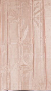 Peach Designer Kanchi Pattu Silk Saree with Geometrical Pattern - Borderless