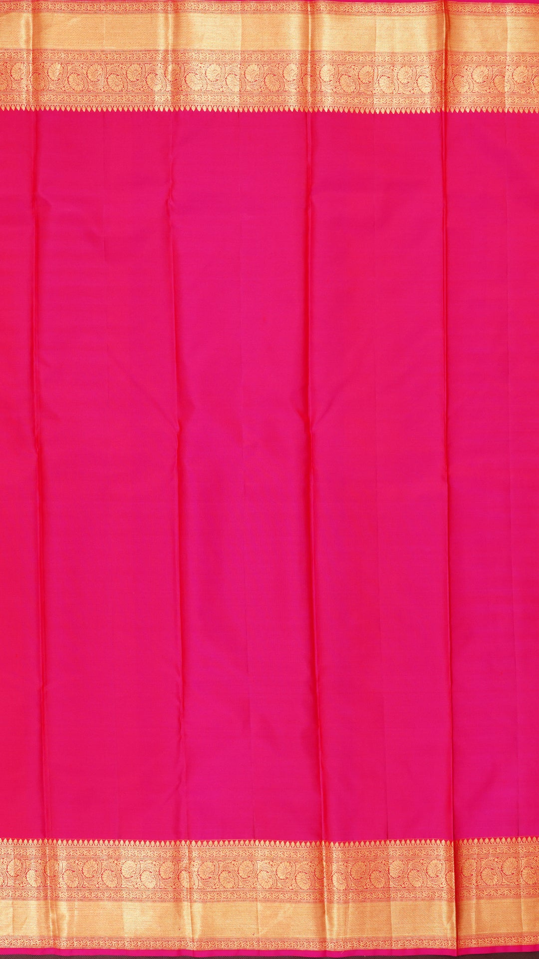 Reddish Brown Kanchipuram Saree with Pink Border