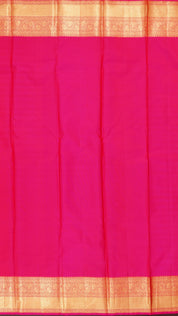 Reddish Brown Kanchipuram Saree with Pink Border