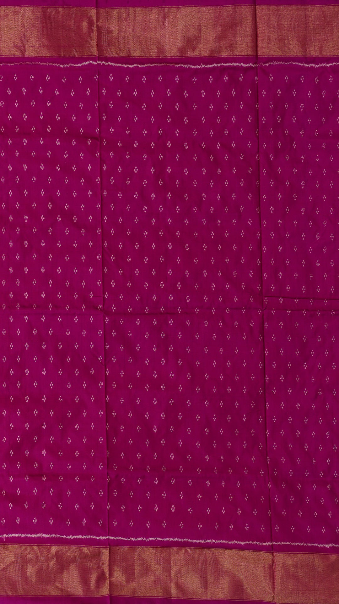 Ikkat Silk Saree with All Over Pattern & Kaddi Border